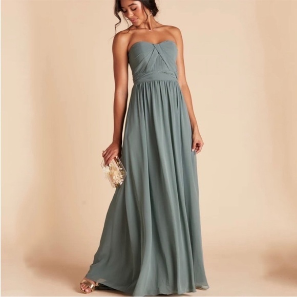 Birdy Grey Dresses & Skirts - Birdy Grey Sea Glass Grace Bridesmaid Convertible Chiffon Dress